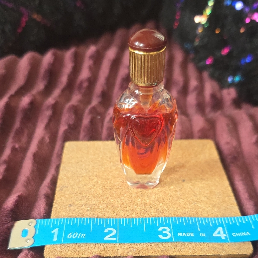 VINTAGE Victoria's Secret RAPTURE Amber Red Mini Perfume Bottle